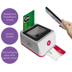 e-Lecteur Intégral - Lecteur QR, PC/SC, NFC - Tout en 1
