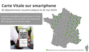 Déployée dans 46 départements, la Carte Vitale numérique poursuit son extension vers une couverture nationale